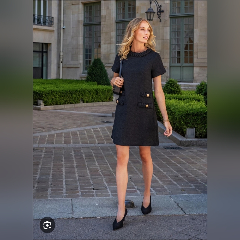 NWT Tuckernuck Icon Black Tweed Jackie Dress Size Small